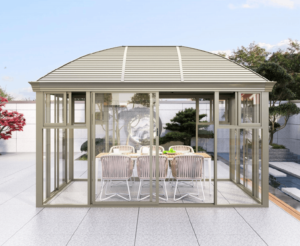 弧形頂（dǐng）陽光房-透明板